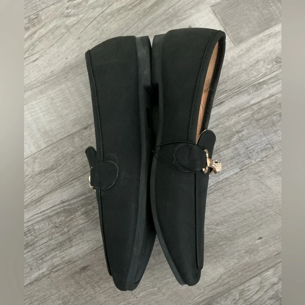 Charlotte Russe Black Flat Loafers